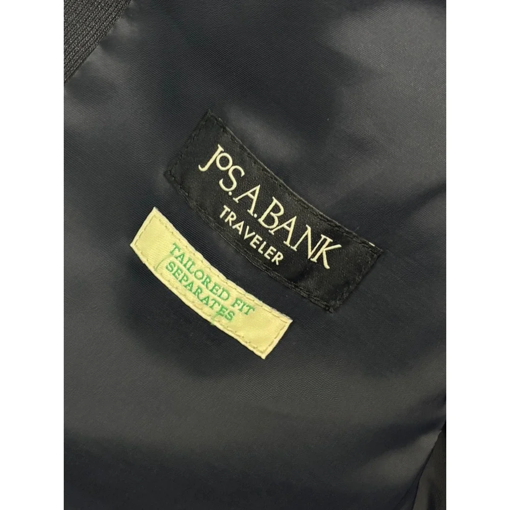 Jos A Bank 40S Navy Blue Traveler Blazer Jacket Sport Suit Coat Wool Stretch